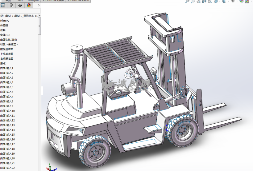 叉車模型 SolidWorks 設計指南 從結構原理到三維建模全流程